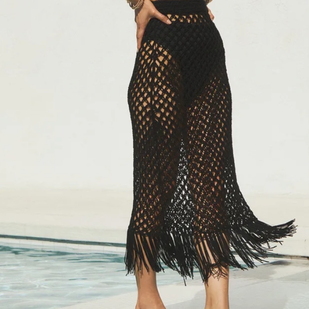 Black Crochet Cover-up (NEW WITH TAGS)